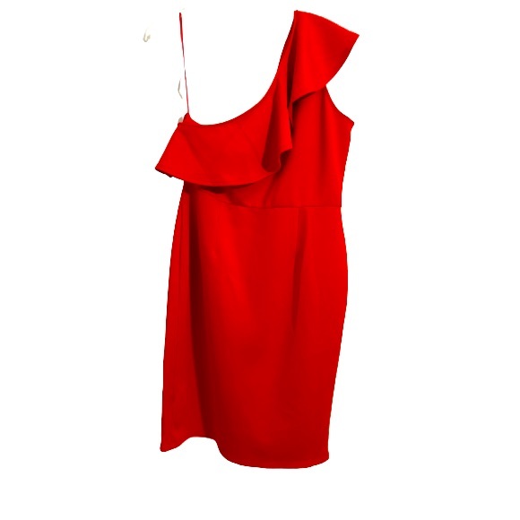 One Shoulder Cocktail Dress Size L - Picture 2 of 2